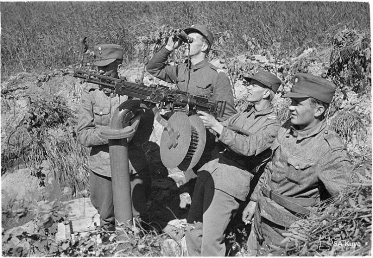 Doubled ShKAS machine gun as an anti-aircraft weapon in Lappeenranta.