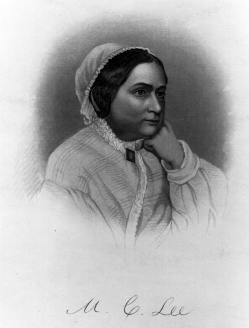 Engraving of Mary Anna Custis Lee, 1854.