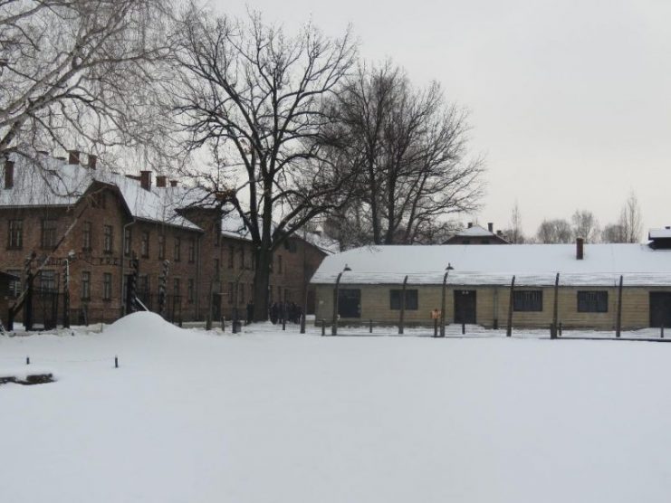 Entrance to Auschwitz.