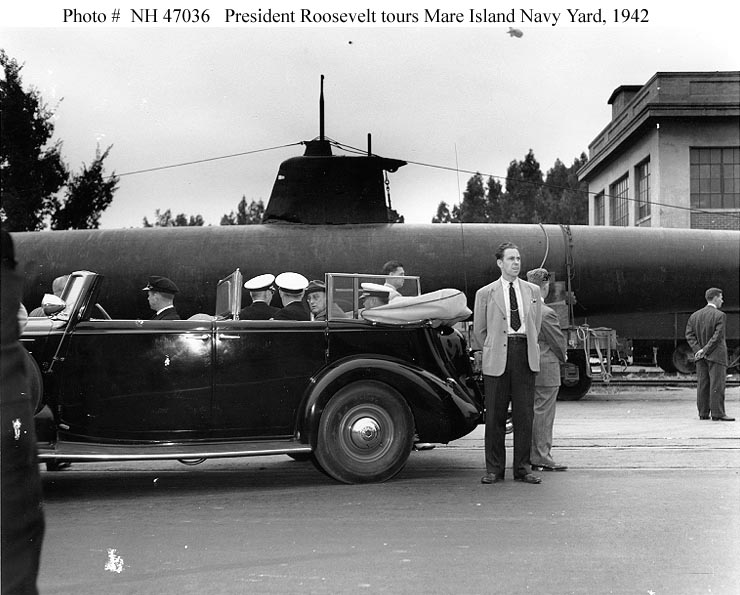 HA. 19 on war bond tour at Mare Island Navy Yard, 1942