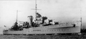 HMS Ajax (22), british cruiser during WWII