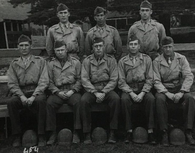 Dean Ladd and his fellow officers. Dean is front row, second from the right.