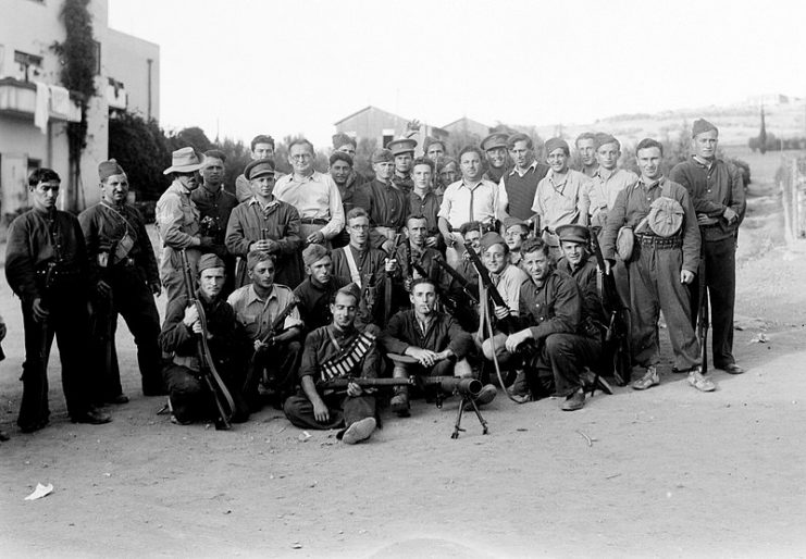 Members of the Special Night Squads, formed under the command of capt. Charles Orde Wingate, consisitng of 75 “Hagana” members.