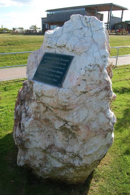 Memorial to the victims at the National Memorial Arboretum gives the number of victims as 70 Photo by Andy Mabbett CC BY-SA 3.0