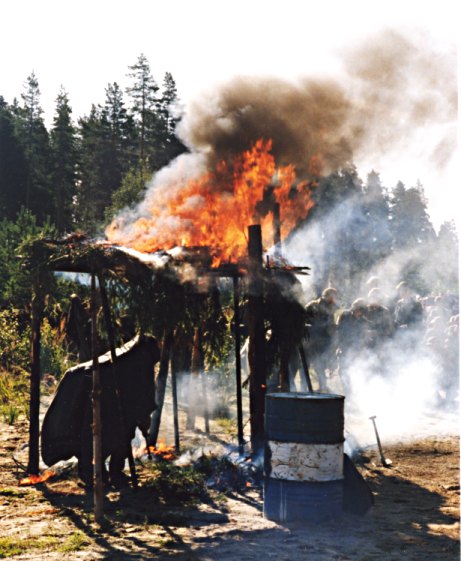 Napalm drill of conscripts