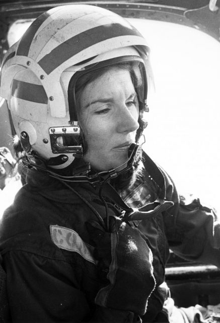 Naval Air Station Oceana, Virginia Beach, Virginia – ENS Rosemary Conatser (later Mariner) at the controls of a fleet composite Squadron Two, VC-2, S-2 Tracker Antisubmarine Aircraft. January 9, 1975.Photo: U.S. Naval History and Heritage Command.