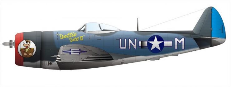P-47 M-1, 63. FS/56. FG, Boxted/Essex 1945 Photo by Björn Huber CC BY-SA 3.0