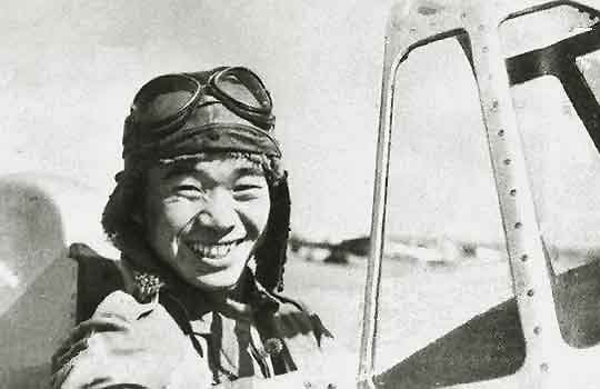 PO2/c Sakai in the cockpit of a Mitsubishi A5M Type 96 fighter (Hankow airfield, China in 1939).