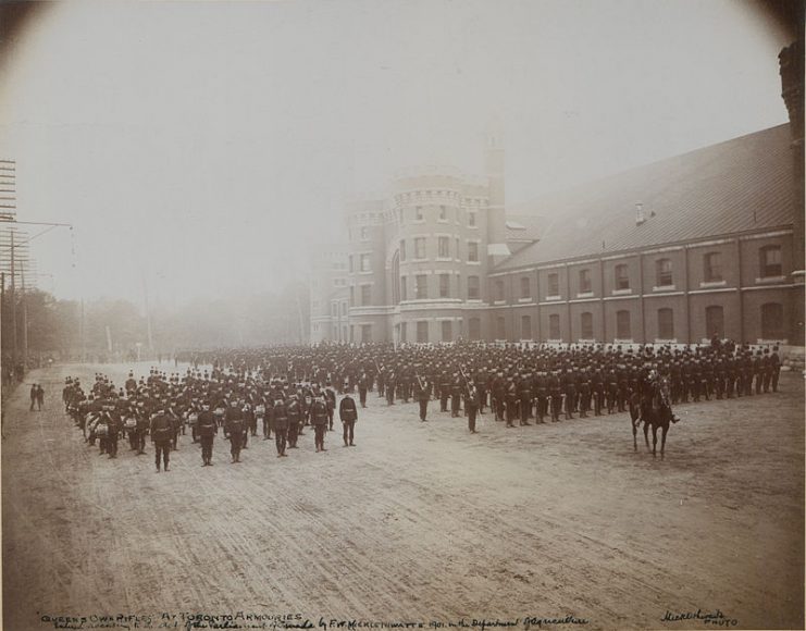 Queen’s Own Rifles at Toronto Armories.