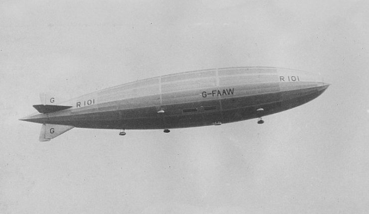 R101 airship in flight, circa 1929.Photo: SkyeWaye CC BY-SA 3.0