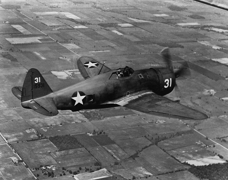 Republic P-47 Thunderbolt in flight