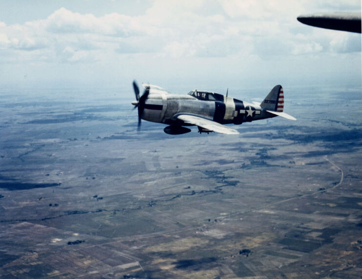 Republic P-47D Thunderbolt in flight