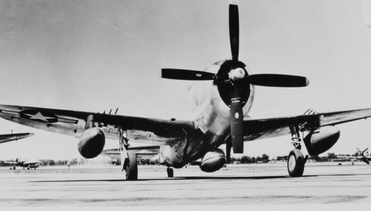 Republic P-47M Thunderbolt parked on the tarmac