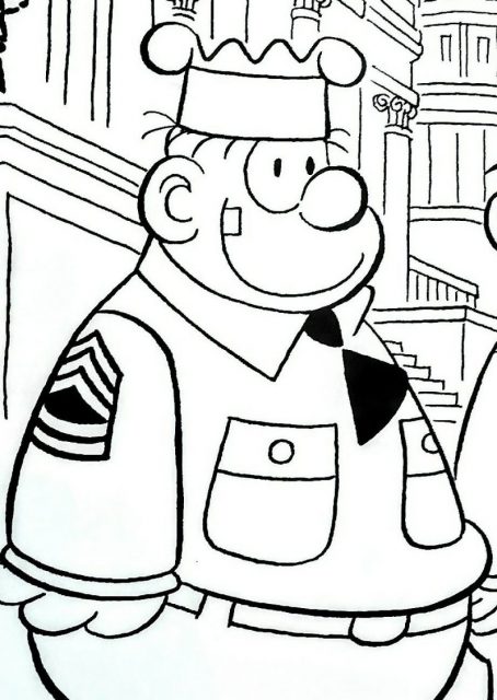 In the years following his discharge from the U.S. Army, Mort Walker perpetuated the legacy of his former sergeant, Octavian Savu, through his character of Sgt. Orville Snorkel. Courtesy of Mort Walker