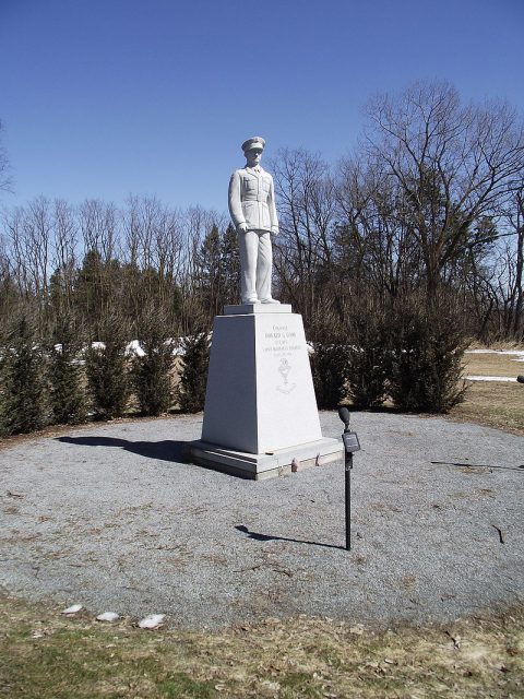 Statue of Col. Cook on the campus of St. Michael’s College in Colchester, Vermont Photo by Mfwills CC BY-SA 3.0
