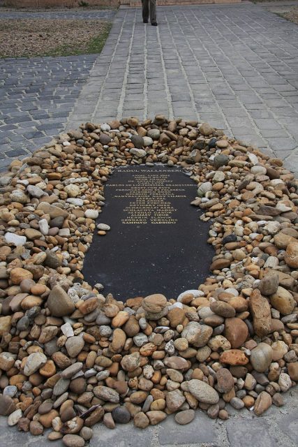 The Raoul Wallenberg-memorial at the Dohány Street Synagogue in Budapest. Lutz name shows together with other heroes Photo by Wo st 01 CC BY-SA 3.0 de