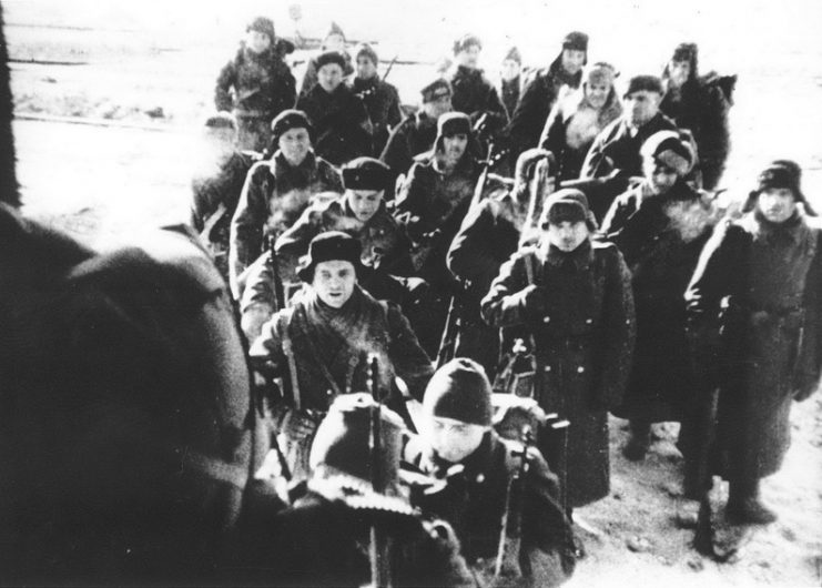 Soldiers from Battalion Svoboda boarding trains and leaving for the frontline