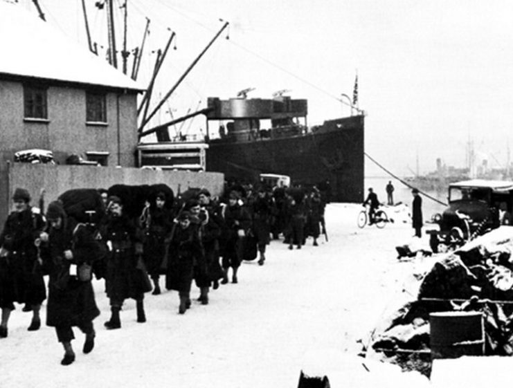 US Army Troops Arriving In Reykjavik January 1942