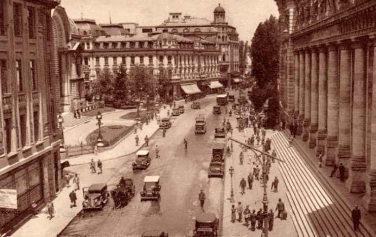 Victory Avenue in Bucharest Romania 1940’s.