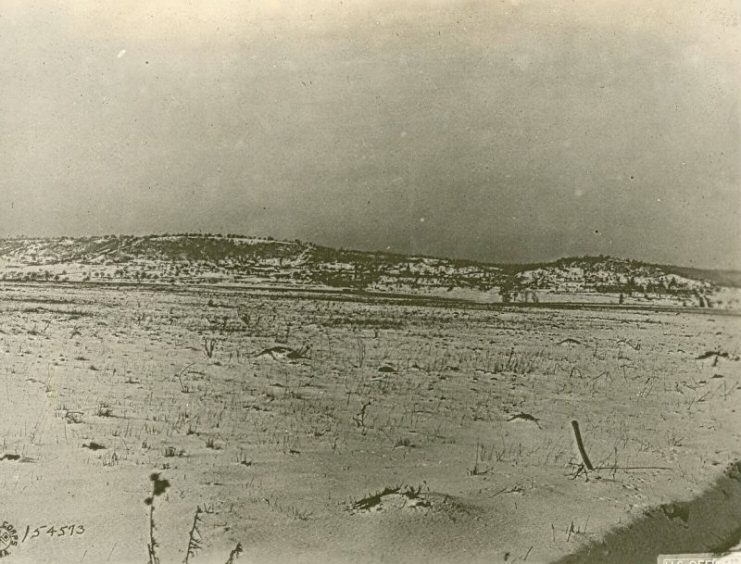 328th Infantry Regiment line of advance in capture of hill 223, October 7th, 1918, 82d Division, Argonne Forrest, France.