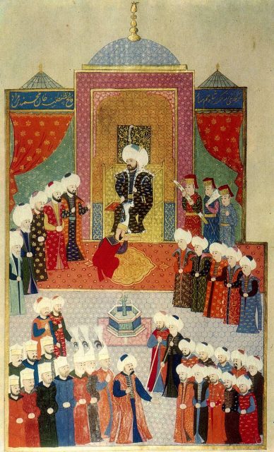 Accession of Mehmed II in Edirne, 1451