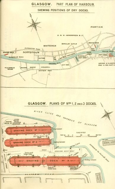 Admiralty plan of the Govan Graving Docks from 1909.