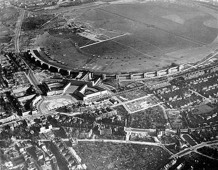 Aerial photo of the Berlin Tempelhof airport after WWII (1948)