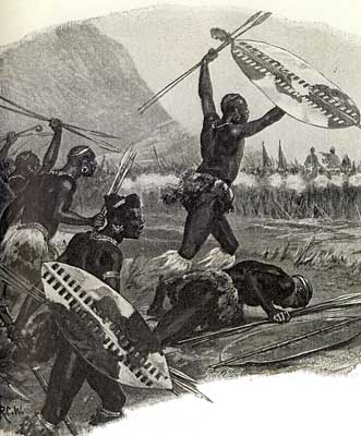 Attack of the Zulu at Isandhlwana