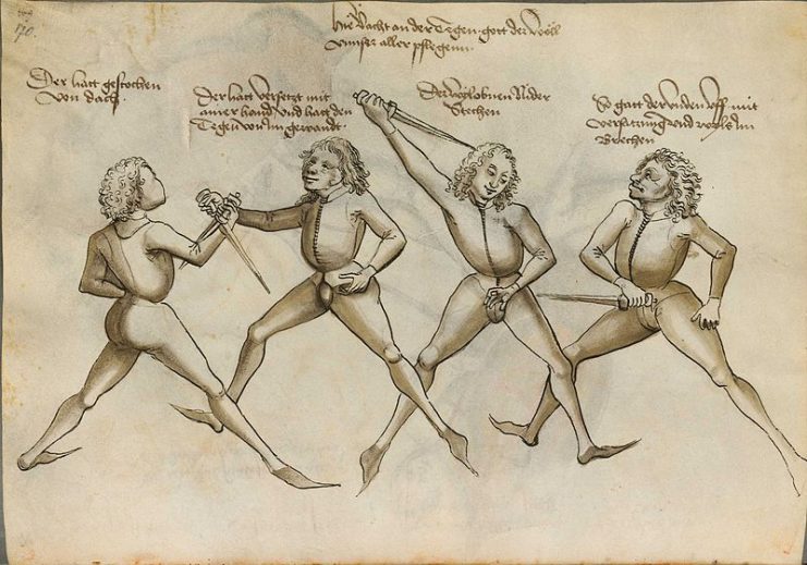 Depiction of combat with the dagger (degen) in Hans Talhoffer (1467)