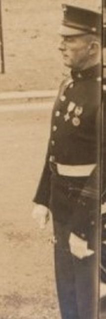 Ernest A. Janson wearing his Tiffany Cross Medal of Honor at the dedication of the Tomb of the Unknown Soldier, Washington DC, Nov 11,1921.