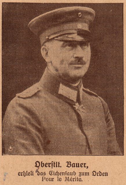 German Lieutenant-Colonel Max Bauer WWI