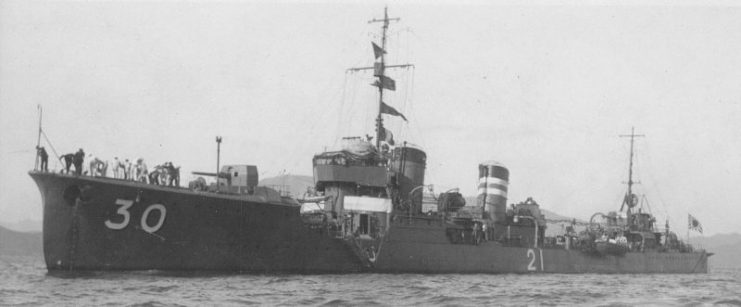 Japanese destroyer Kisaragi, sunk at Wake