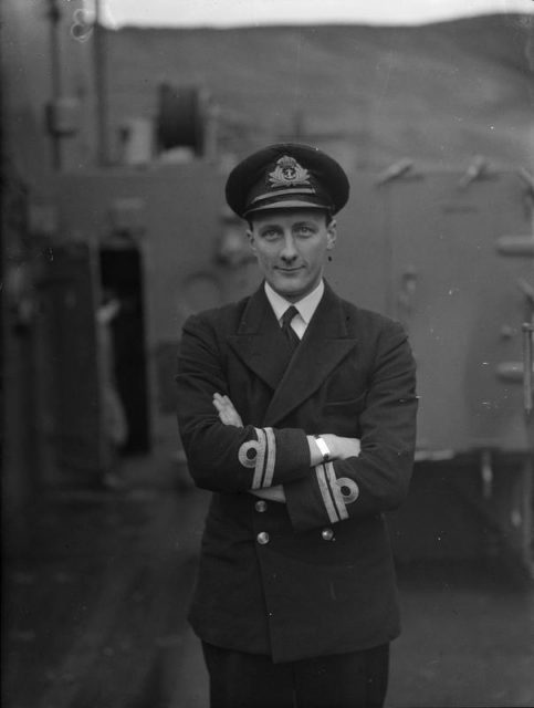 Lt P E Newstead RN, Commanding Officer of HMS Trident, Holy Loch, 6 February 1943