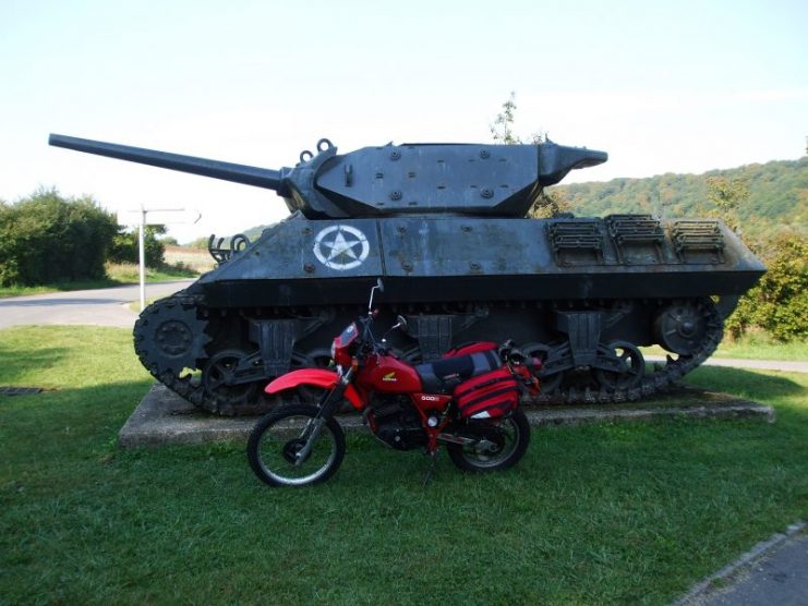 US M36 Tank Destroyer near the entrance to Ouvrage Hackenberg