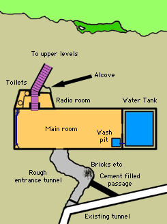 Map of Operation Tracer’s Stay Behind Cave, lower level. North is to the left.Photo: Jim Crone CC BY-SA 3.0
