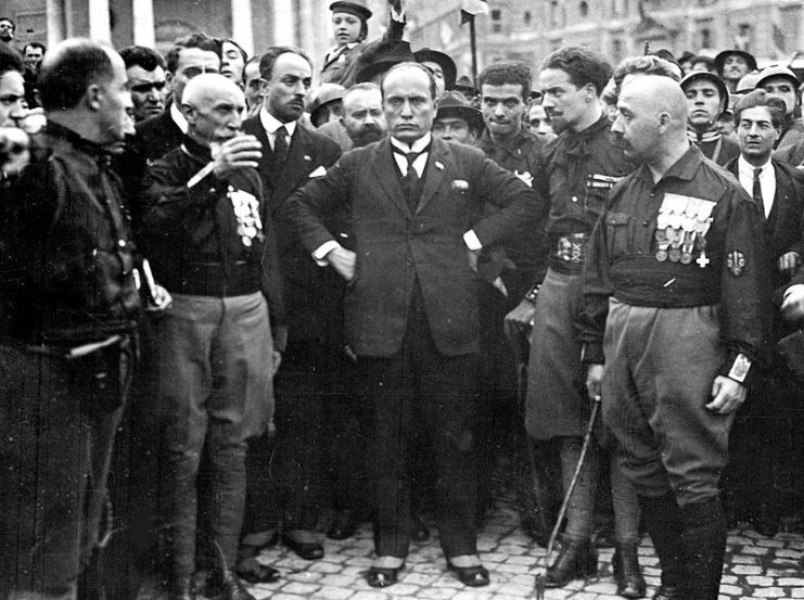 Mussolini and the Quadrumviri during the March on Rome in 1922.