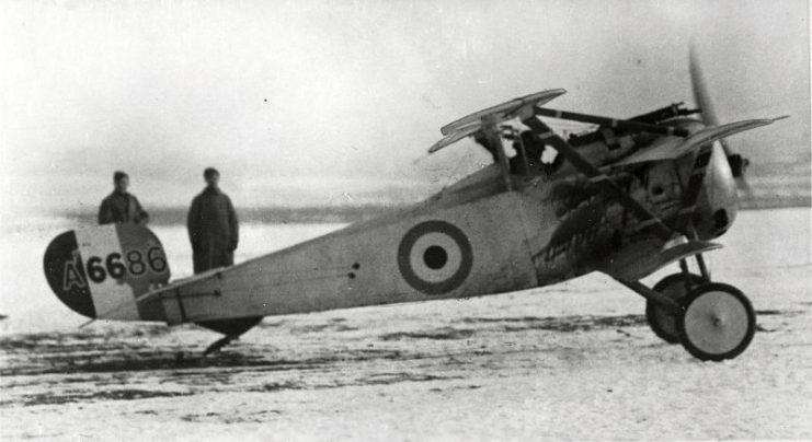 Nieuport 17 triplane with British serial A6686 undergoing evaluation