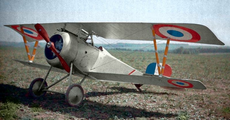 Original colour photo of a Nieuport 23 C.1 fighter of World War I