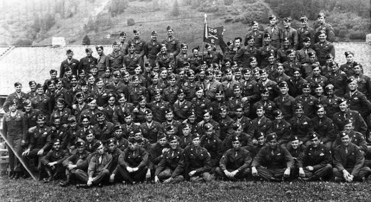 Paratroopers of Easy Company, 506th Infantry Regiment, after the end of World War II, 1945