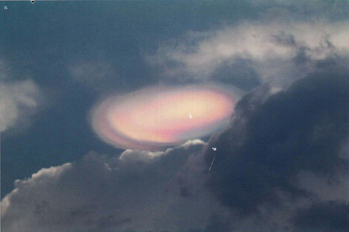 Photograph of “an unusual atmospheric occurrence observed over Sri Lanka”, forwarded to the UK Ministry of Defence by RAF Fylingdales