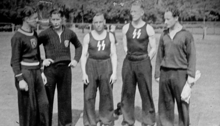 SS Sports Club at Auschwitz, (Oskar Gröning second from right)
