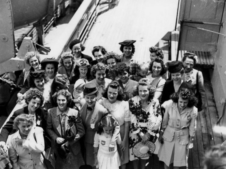English war brides who arrived in Brisbane in October 1945