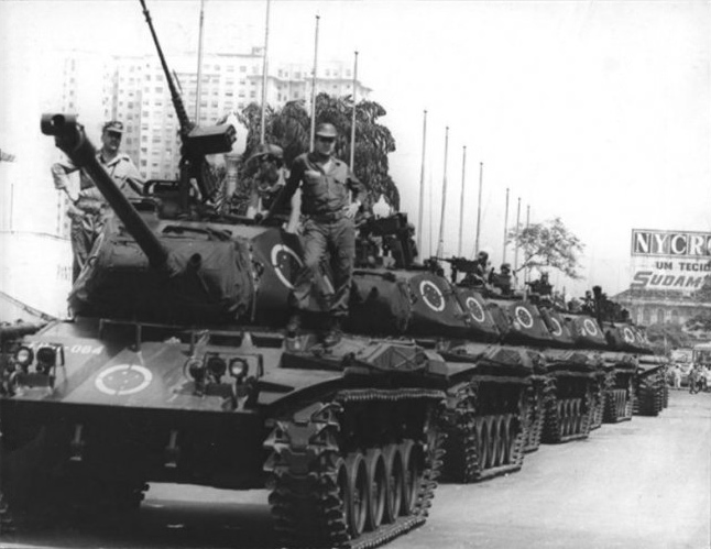 Brazilian M41s in the streets of Rio de Janeiro, April 1968.