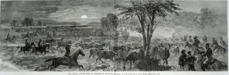 The Great Cattle Raid at Harrison’s Landing. The Beefsteak Raid was a Confederate cavalry raid that took place in September 1864 as part of the Siege of Petersburg during the American Civil War.