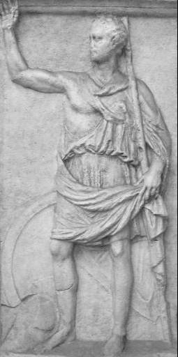Relief stele of Kleitor, supposedly depicting the Achaean statesman and historian, Polybius, from the 2nd century BC, Hellenistic Greek artwork from the Peloponnese.