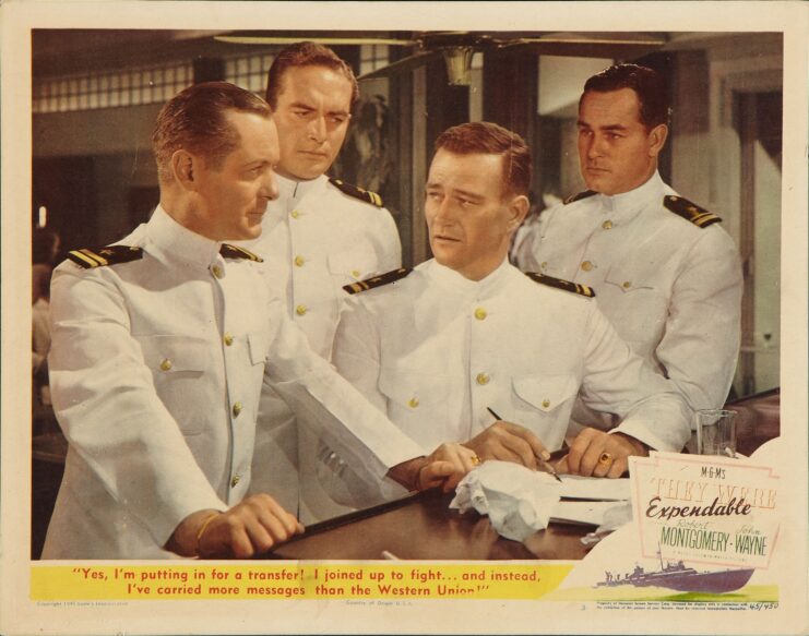 Lobby card for 'They Were Expendable'
