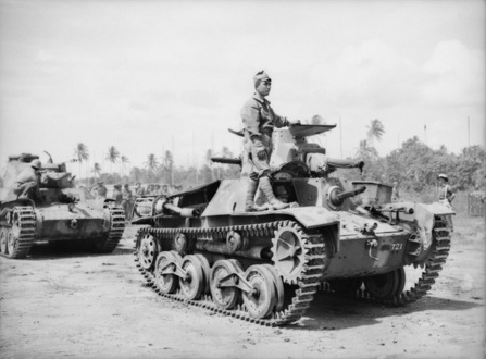Type 95 Ha-Go tanks in New Britain following the Japanese surrender.