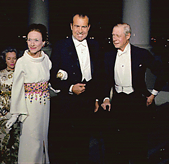 U.S. President Richard Nixon and the Duke and Duchess of Windsor in 1970