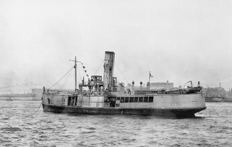 Iris II returns to Liverpool after the Zeebrugge Raid.