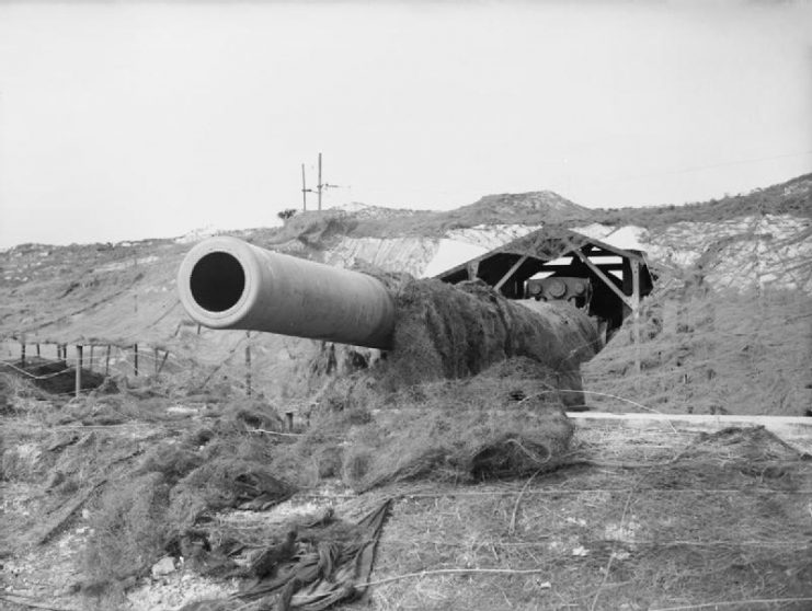 “Winnie”, a 14-inch gun at St Margaret’s at Cliffe near Dover, March 1941